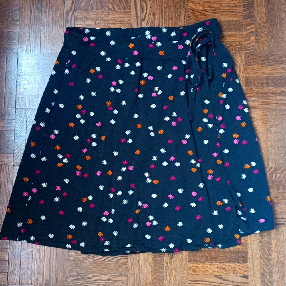 Floral wrap skirt